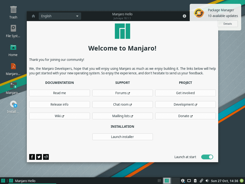 Welcome to Manjaro!
